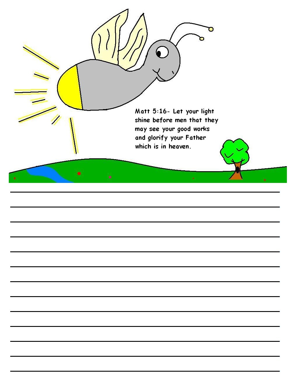 Picture Scripture Printable Writing Paper